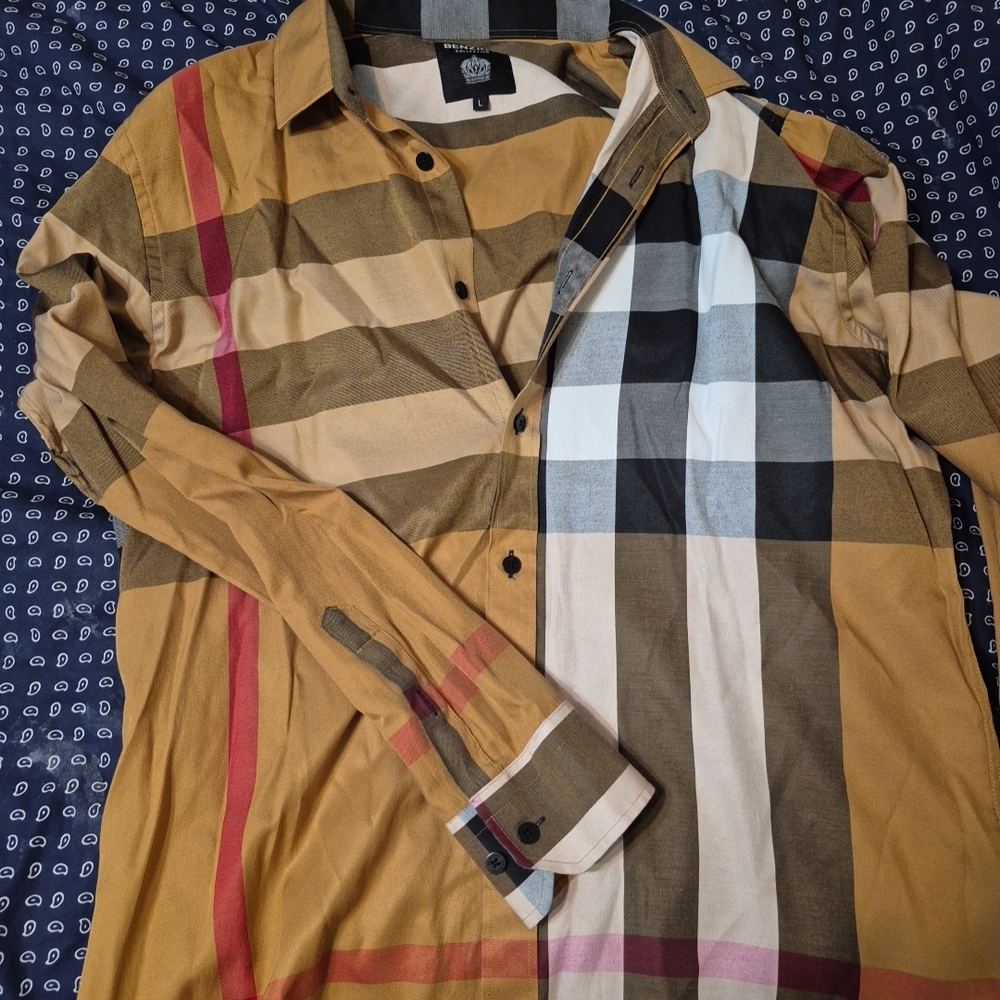 Men's Classic Plaid Dress Shirt